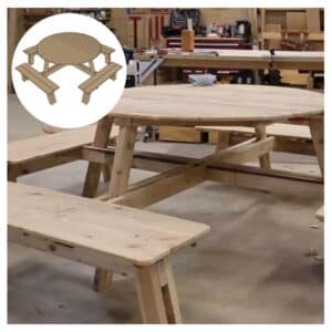 DIY round picnic table plans