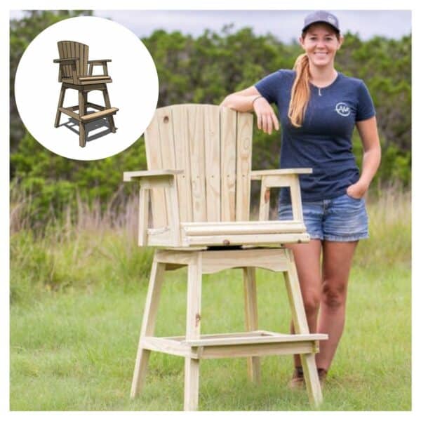 diy swiveling adirondack barstool