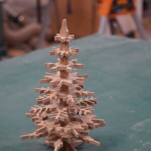wooden tabletop christmas tree 2