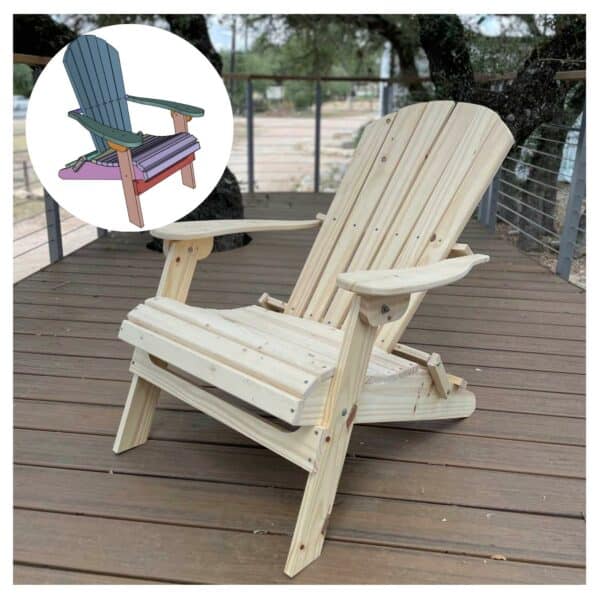 Diy folding adirondack chair plans